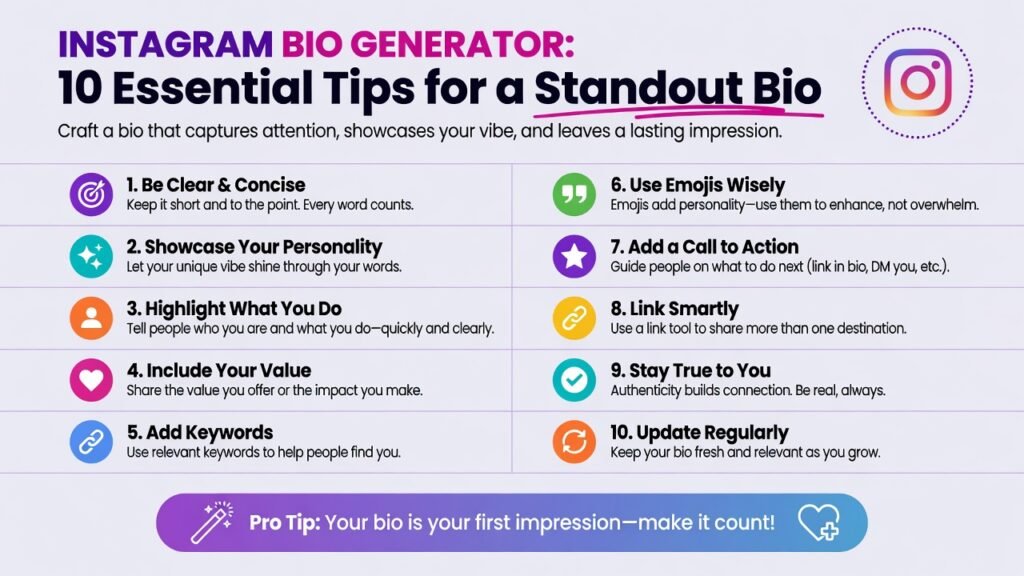 Instagram Bio Generator 10 Essential Tips for a Standout Bio