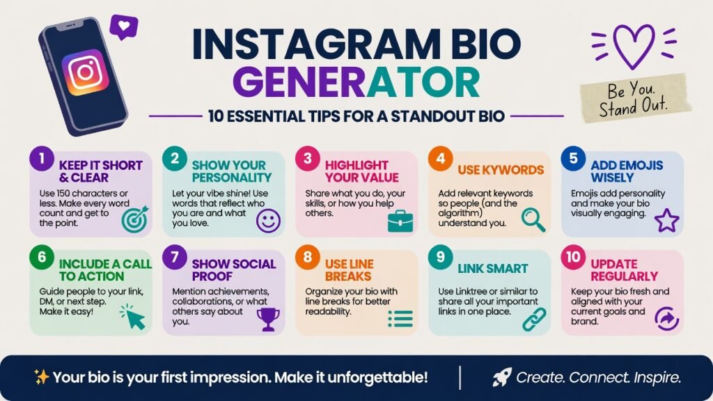 Instagram Bio Generator: 10 Essential Tips for a Standout Bio